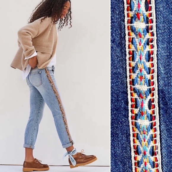 Anthropologie Denim - BOGO! Anthropologie Pilcro Embroidered Slim Boyfriend Distressed Jeans